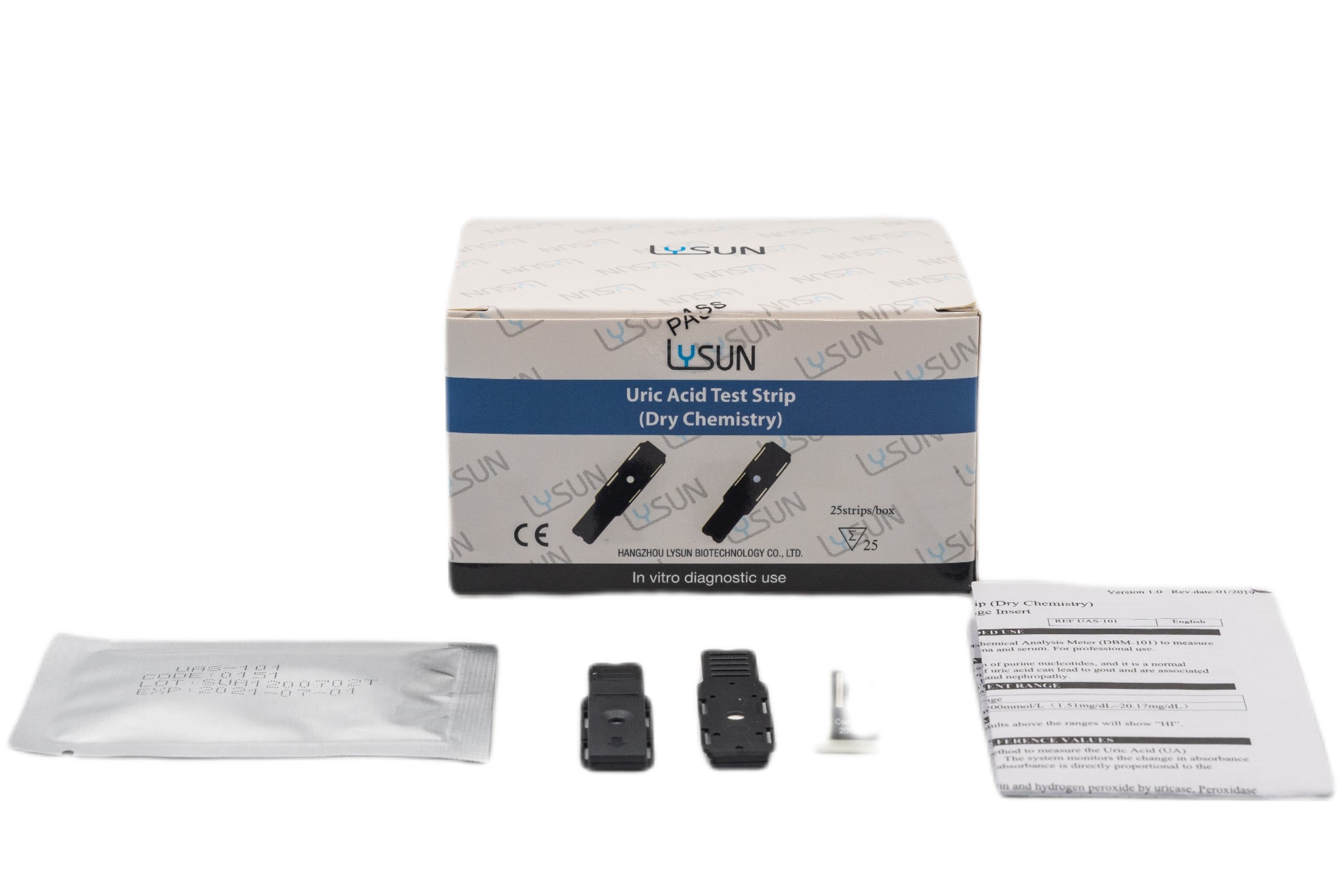 URIT Uric Acid Test Kit, Home Uric Acid Test Meter + 25 Test Strips, Uric  Acid Test System U-10 (mg/dL)